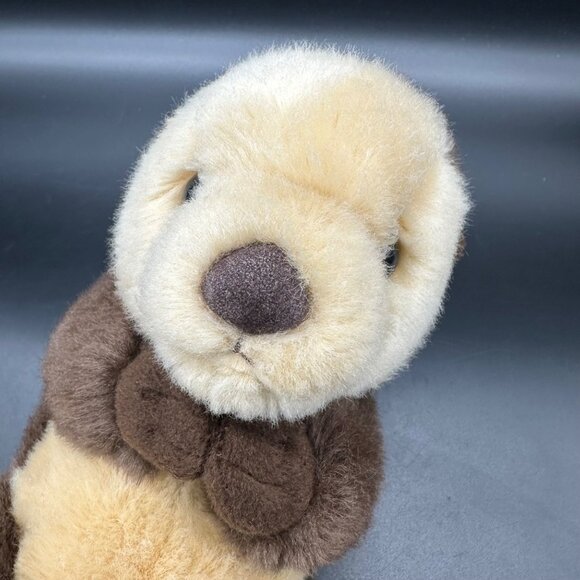 Brown Sea Otter Stuffed Animal Plush Miyoni by Aurora Lovey Toy 2023 Bean Bottom - Picture 1 of 10